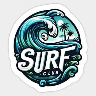 Surf wave club summer Sticker